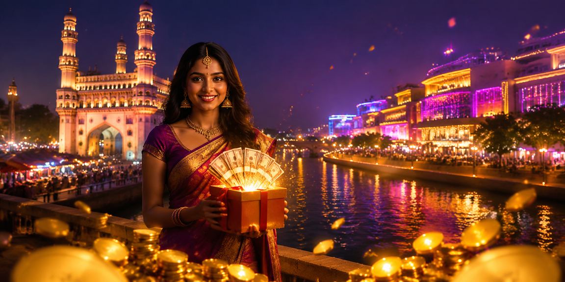 Night market entertainment in Hyderabad with mobile casino play